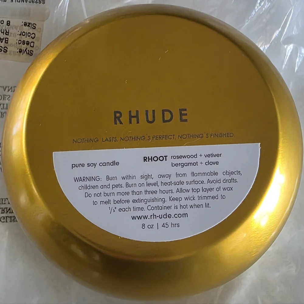 RHUDE Rhoot Single Wick Soy Candle 8oz Bandana Tin Candle BRAND NEW IN PACKAGE